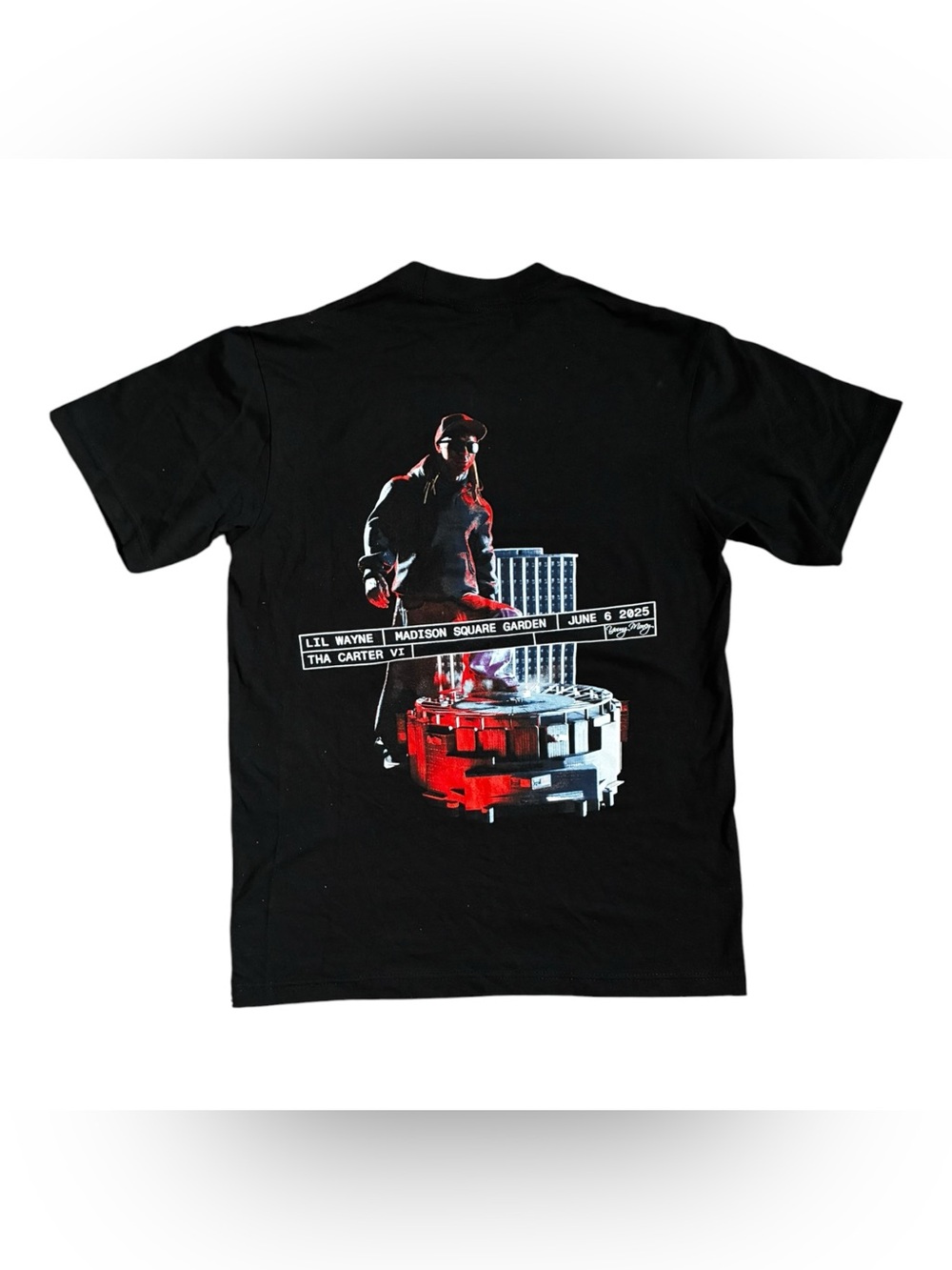 Lil Wayne Carter VI MSG Madison Square Garden Tee Shirt Merch Black